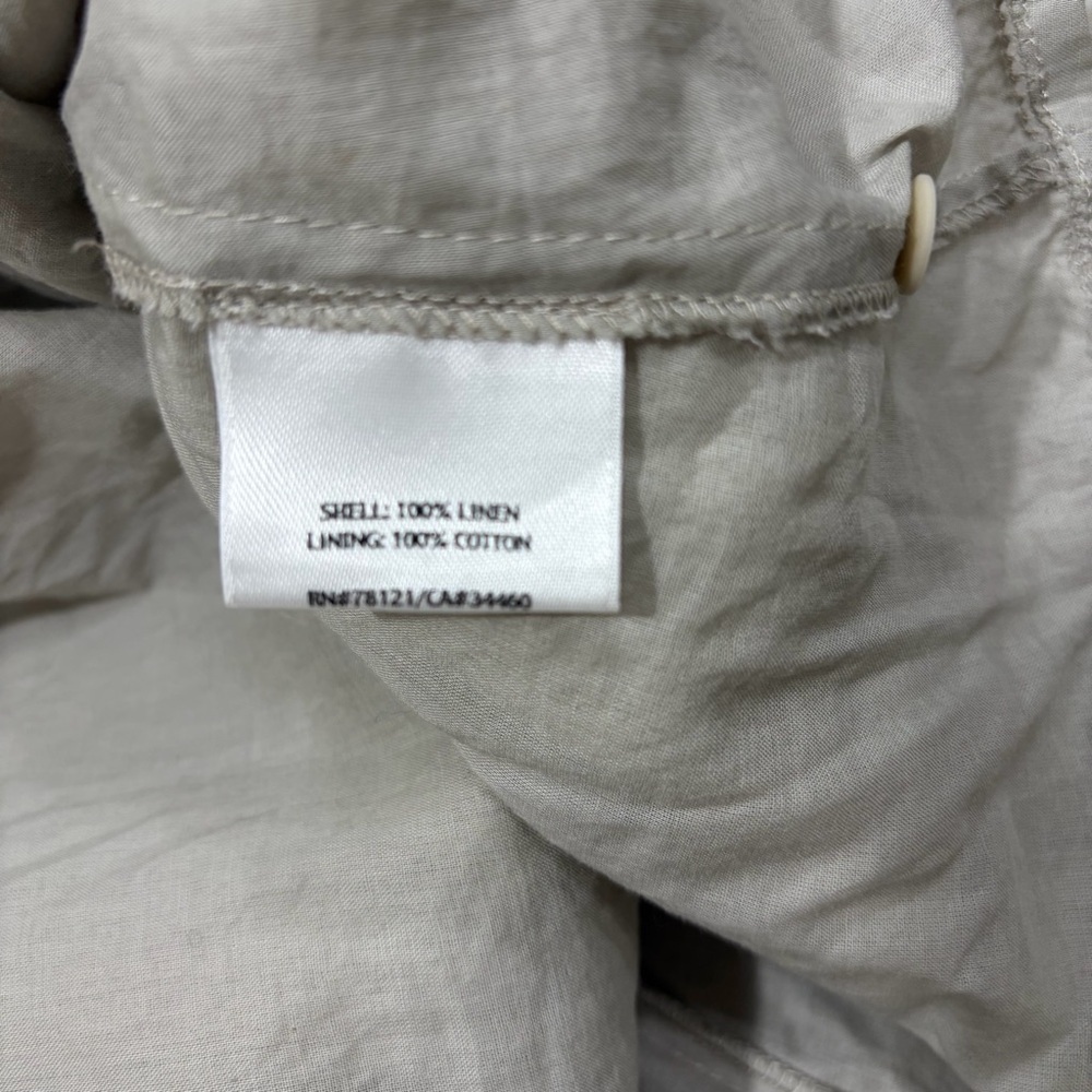 EILEEN FISHER 100% LINEN SEAMED SKIRT IN CLOVE 15” WAIST CASUAL COASTAL MINIMAL - Picture 6 of 9
